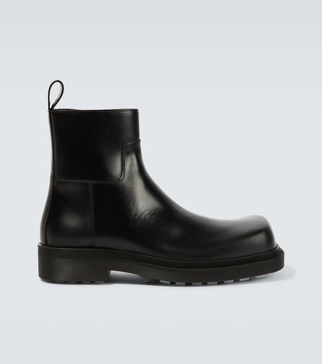 Leather ankle boots