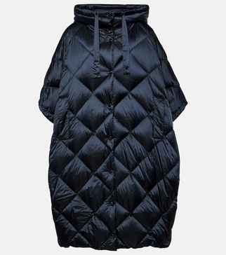 Treca quilted canvas down cape