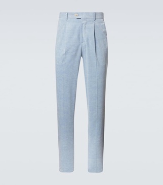 Cotton straight pants