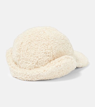 Faux shearling baseball cap