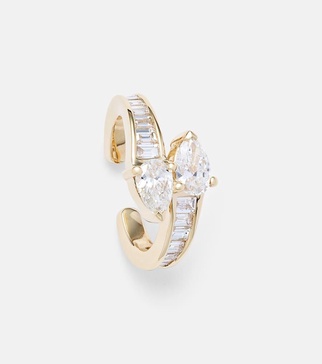 Saturn 18kt gold ear cuff with diamonds