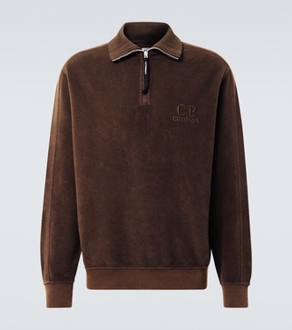 Cotton half-zip sweatshirt