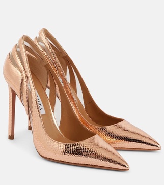 Talk To Me 105 metallic leather pumps 