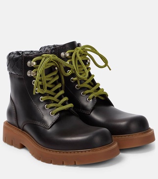 Haddock leather combat boots