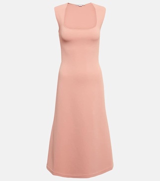 Square-neck midi dress