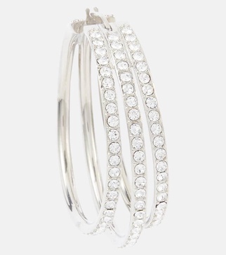 Vittoria crystal-embellished hoop earrings