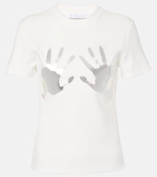 Patch-appliqué jersey T-shirt