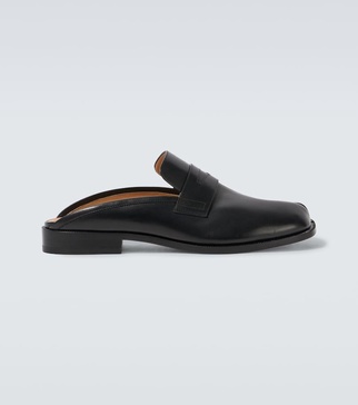 Tabi City leather mules