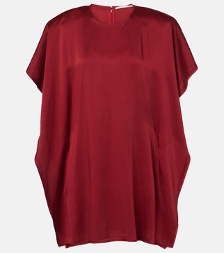 Draped jersey minidress