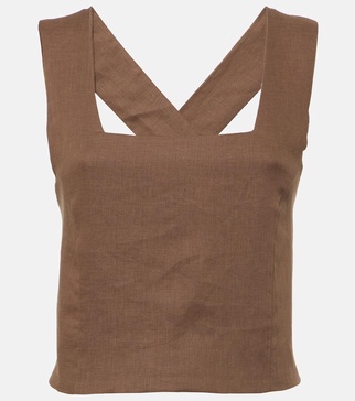 Cozumel linen tank top