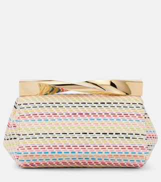 Twist Mini woven clutch