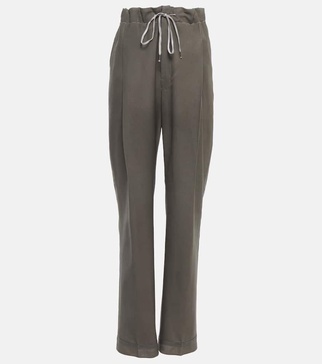 Wide-leg wool pants