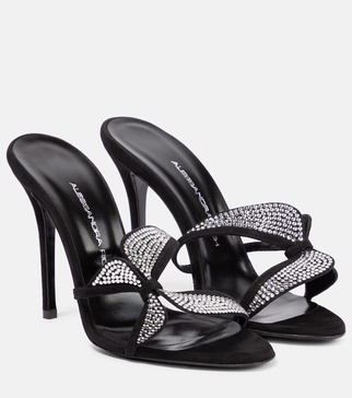 Embellished leather sandals