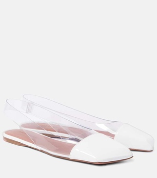 Ane Glass PVC slingback flats