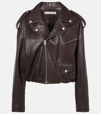 Leather biker jacket