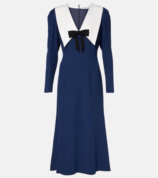Envers bow-detail satin midi dress
