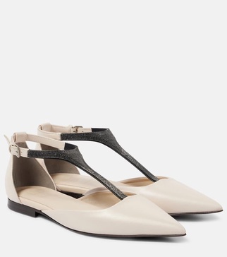 Monili leather flats
