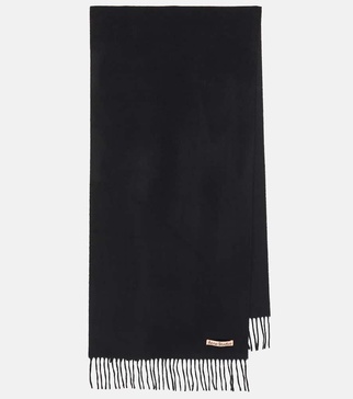Canada Narrow fringed cashmere scarf