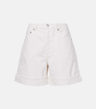 High-rise denim shorts