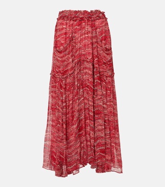 Veronique chiffon maxi skirt