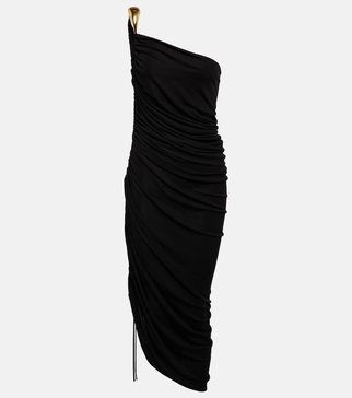 One-shoulder midi dress