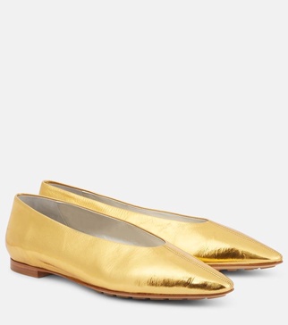 Sofia metallic leather ballet flats