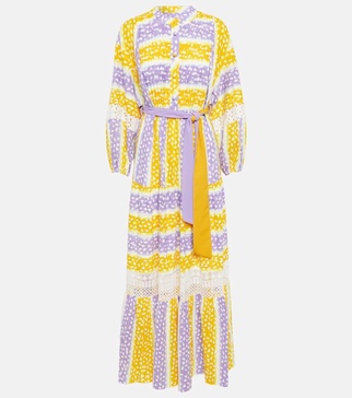 Embroidered cotton maxi dress