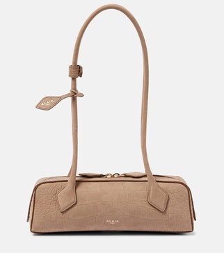 Le Teckel Small croc-effect shoulder bag