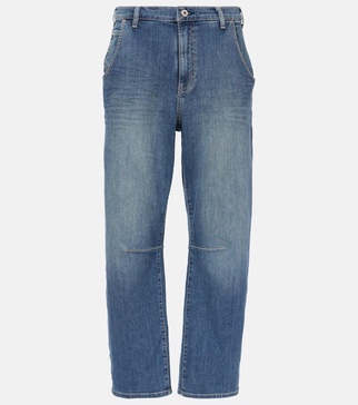 Amsterdam mid-rise barrel-leg jeans