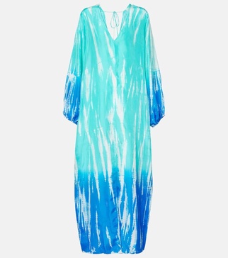 Ombré silk maxi dress