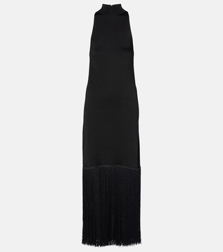 Cash fringed maxi dress