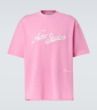 Logo embroidered cotton T-shirt
