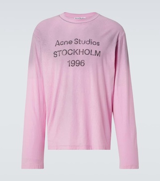 Logo distressed cotton and hemp T-shirt