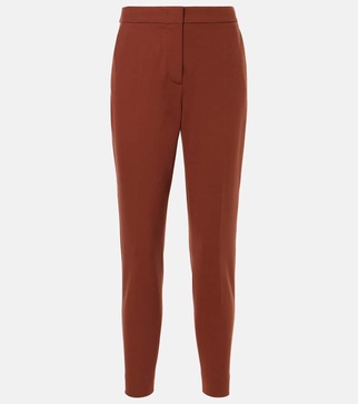 Carmen wool flannel wide-leg pants