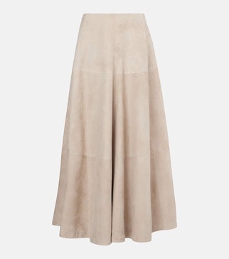 Varda suede maxi skirt