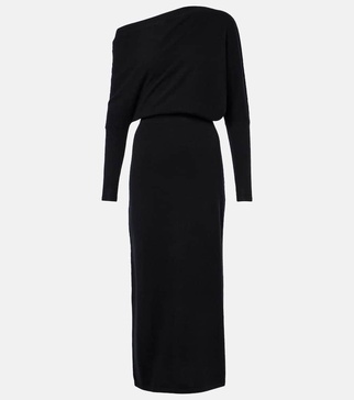 Kasos off-shoulder cashmere gown