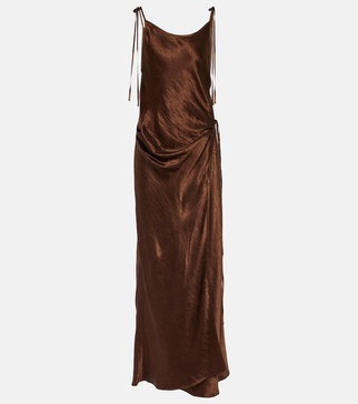 Satin midi dress
