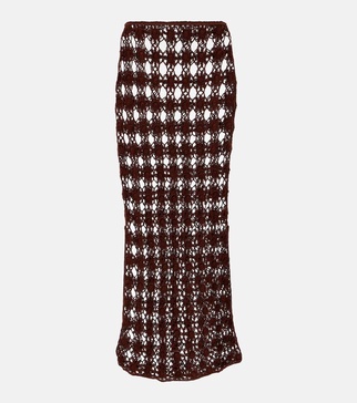 Bella crochet cotton maxi skirt