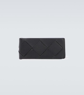 Intrecciato leather wallet