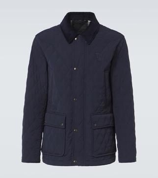 Corduroy-trimmed field jacket
