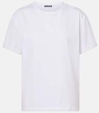 Face cotton-blend jersey T-shirt