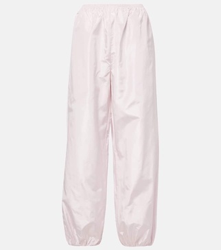 Balloon silk wide-leg pants