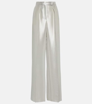 Bridal Tebano silk-blend pants