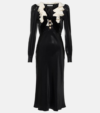 Velvet midi dress
