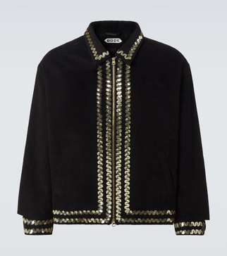 Sequined cotton corduroy jacket