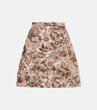 Après L'Hiver Matelassé floral miniskirt
