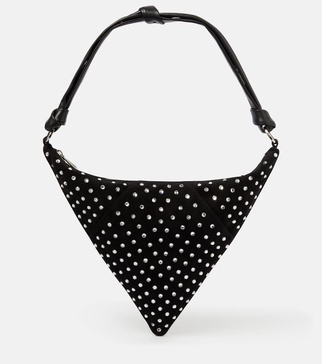Cameron embellished suede shoulder bag