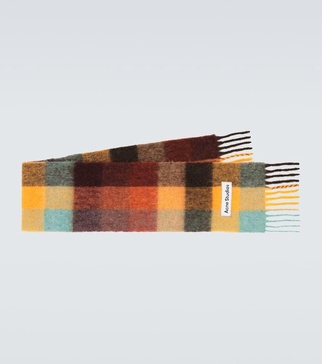 Vally alpaca-blend checked scarf