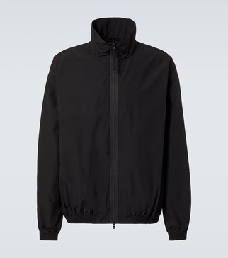 Logo technical cotton-blend jacket