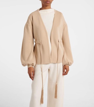 Tiberio belted virgin wool cardigan